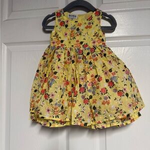 Blueberi boulevard Floral Yellow Dress for Kids Size 12 Month